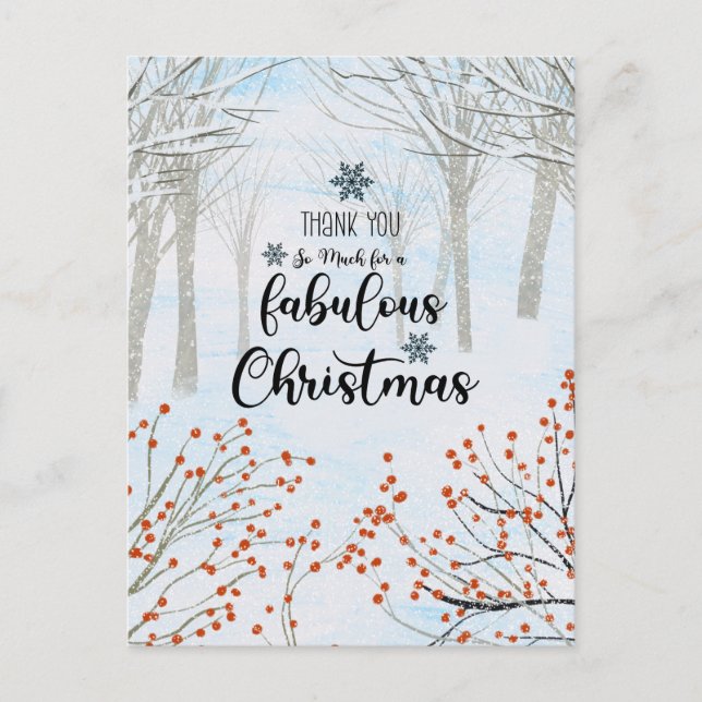 Cartão Postal Obrigado por um fabuloso Natal (Frente)