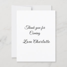 Cartão Postal obrigado por vir adicionar nome mensagem de texto 