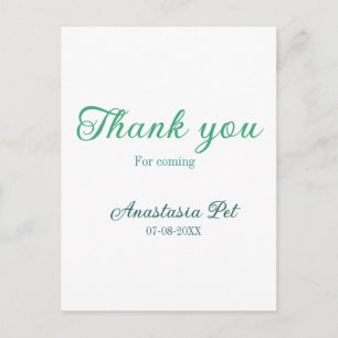 Cartão Postal Obrigado por vir festa de aniversário adicionar no