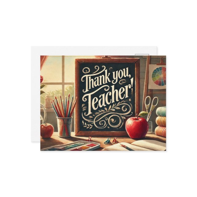 Cartão Postal "Obrigado, Professor!" (Frente/Verso In Situ)