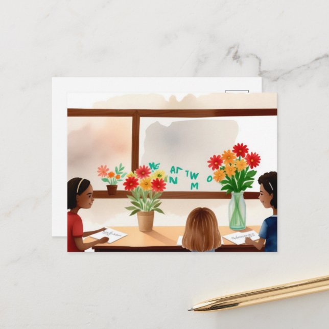 Cartão Postal "Obrigado, Professor!" (Frente/Verso In Situ)