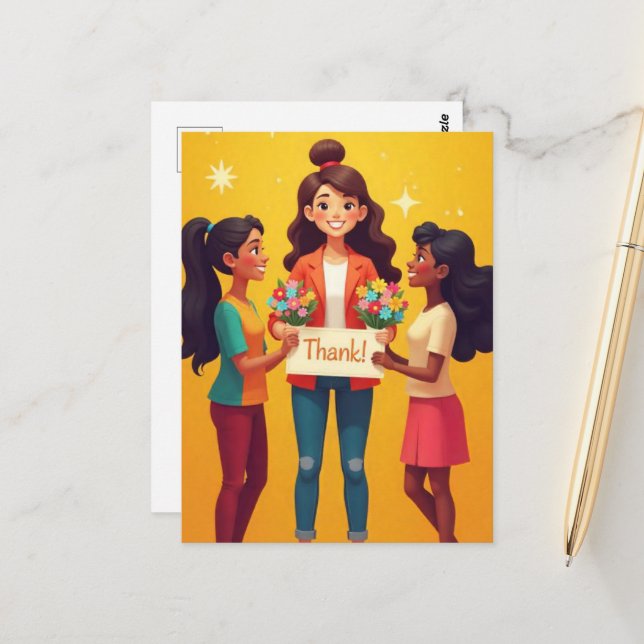 Cartão Postal "Obrigado, Professor!" (Frente/Verso In Situ)