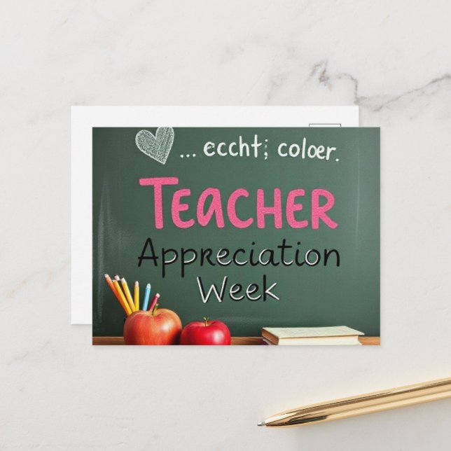 Cartão Postal "Obrigado, Professor!" (Frente/Verso In Situ)