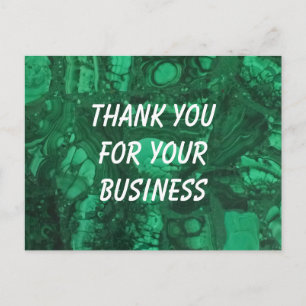 Cartão Postal Obrigado Profissional de Negócios Verde Promociona