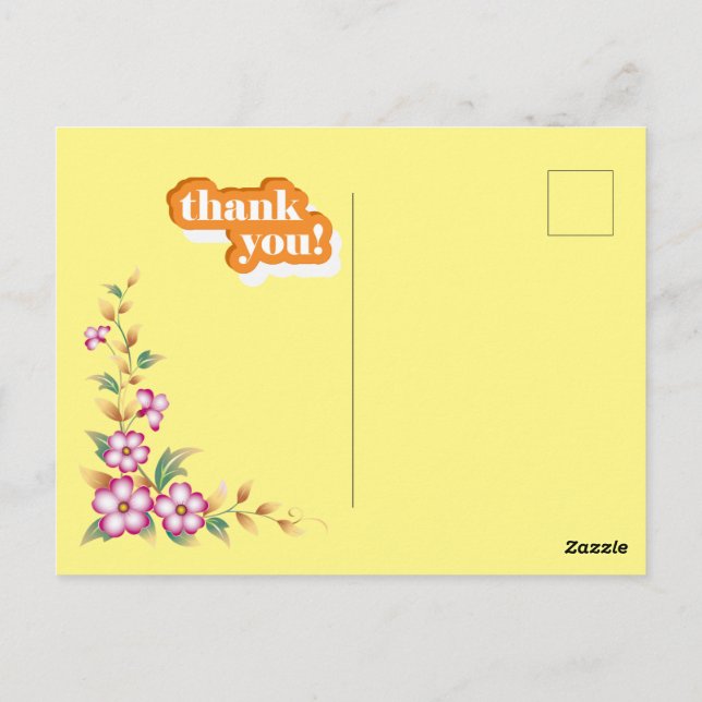 Cartão Postal obrigado que você faz (Verso)