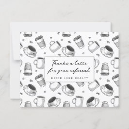 Cartão Postal Obrigado Referência Negócios de Imóveis Latte