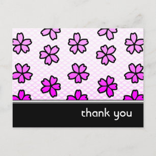 Cartão Postal obrigado: retro floral: