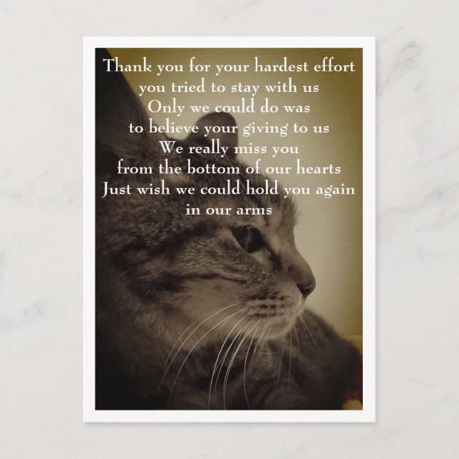 Cartão Postal Obrigado & RIP (Frente)