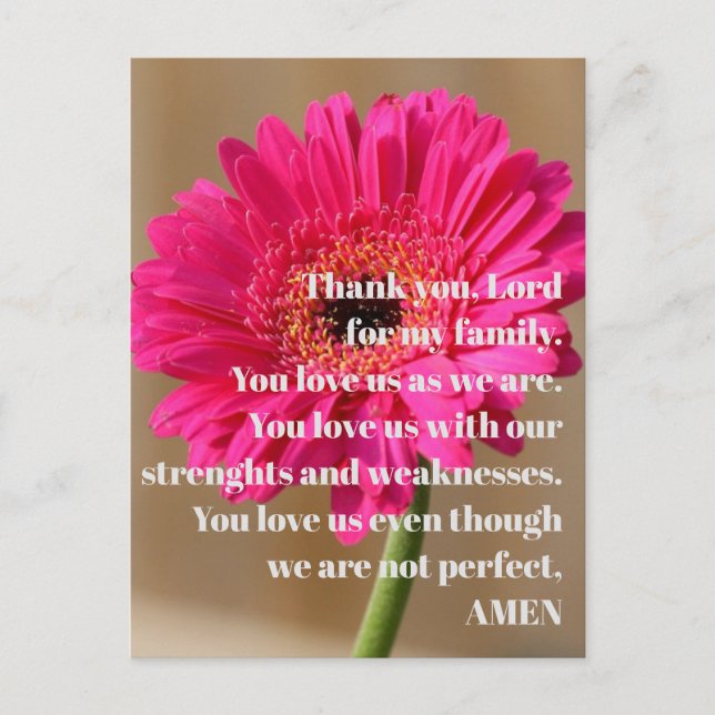 Cartão postal - Obrigado Senhor (Frente)