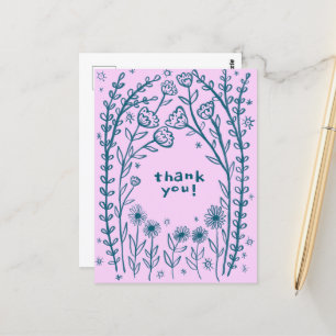 CARTÃO POSTAL OBRIGADO, SENHORA, SENHOR.