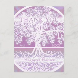 Cartão Postal Obrigado! | Simpatia | Árvore da vida rosa
