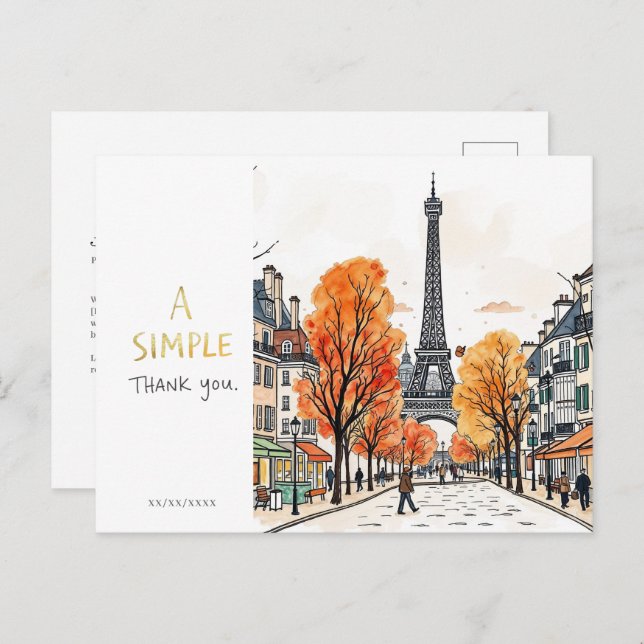 Cartão Postal Obrigado Simples (Frente/Verso)