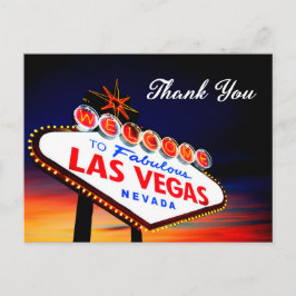 Cartão Postal Obrigado - sinal fabuloso de Las Vegas Nevada