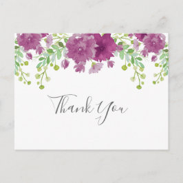 Cartão Postal Obrigado violeta