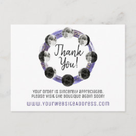 Cartão Postal Obrigado Watercolor Lunar Lunar Noite