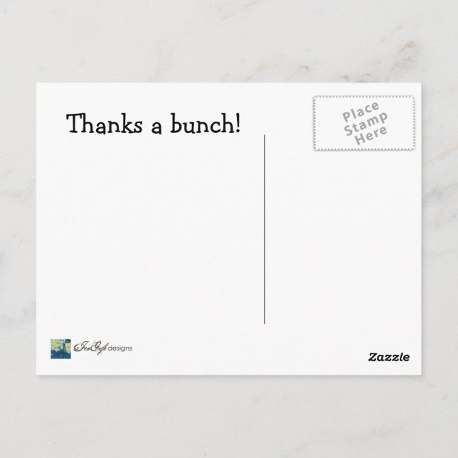 Cartão Postal Obrigados a Bunch—Obrigado Cartão-Postal (Verso)