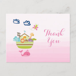 Cartão Postal Obrigados de Chá de fraldas de Arcos do Zoo Whimsi