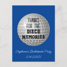 Cartão Postal Obrigados Para Memórias De Disco Bachelorette Obri