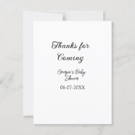 Cartão Postal Obrigados para o próximo chá de fraldas, um simple