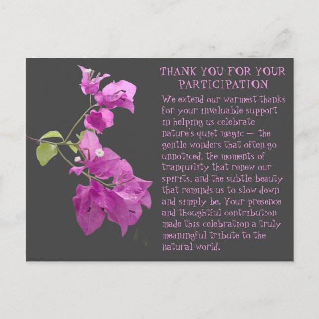 CARTÃO POSTAL OBRIGADOS PARA PARTICIPAÇÃO DE EVENTOS NATURAIS (Frente)