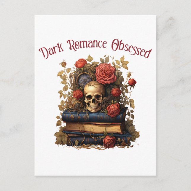 Cartão Postal Obsedado com Romance Sombrio (Frente)