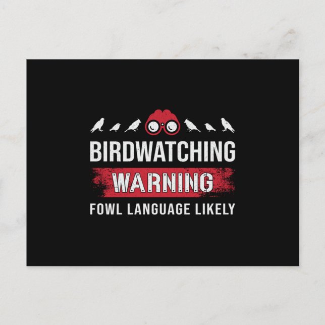 Cartão Postal Observador de Atenção de Aves Provavelmente Observ (Frente)