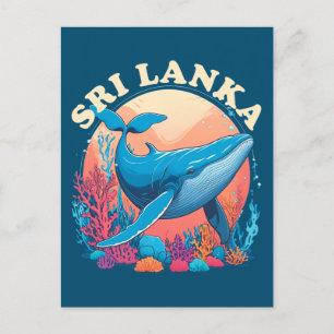 Cartão Postal Observância de baleias azuis no Sri Lanka