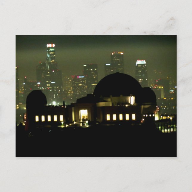 Cartão Postal Observatório Griffith À Noite (Frente)