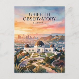 Cartão Postal Observatório Griffith Los Angeles Califórnia