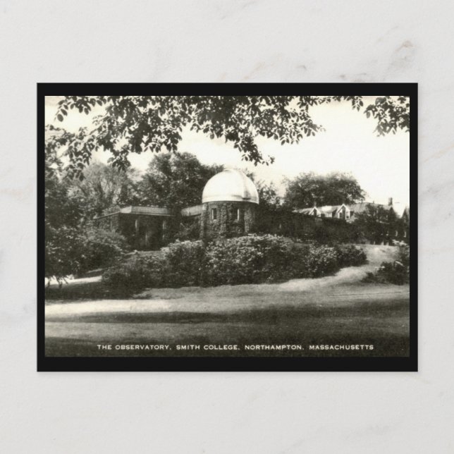Cartão Postal Observatório, Smith College, Northampton MÃE Vinta (Frente)