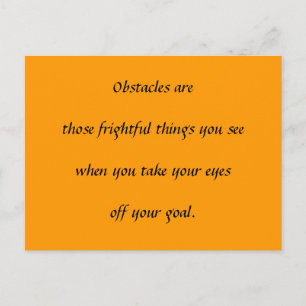 Cartão Postal Obstáculos