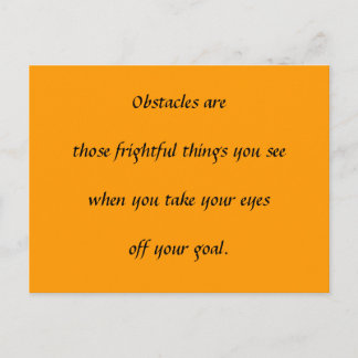 Cartão Postal Obstáculos