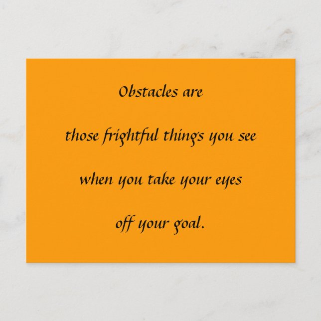 Cartão Postal Obstáculos (Frente)