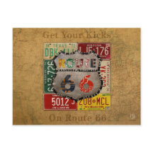 Obtenha seus kicks na Route 66 License Plate Art