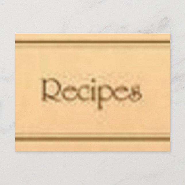 Cartão Postal Obter as receitas (Frente)