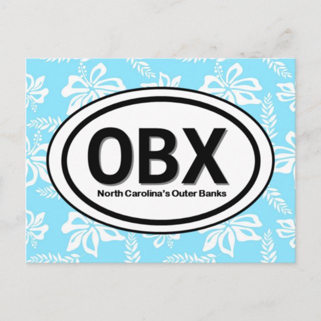 Cartão Postal OBX Outbanks NC Blue Postcard (Frente)