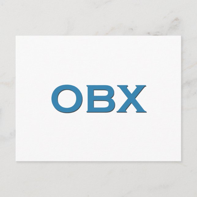 Cartão Postal OBX (Outer Banks na Carolina do Norte) (Frente)