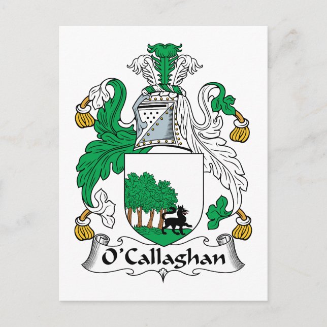Cartão Postal O'Callaghan Family Crest (Frente)