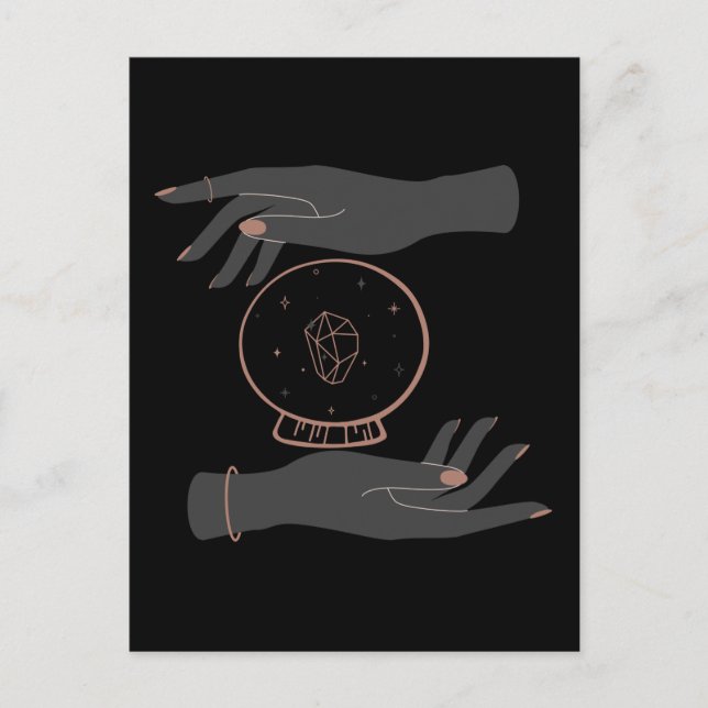 Cartão Postal Occult Fortune Teller Wicca Gótico Witchcraft (Frente)