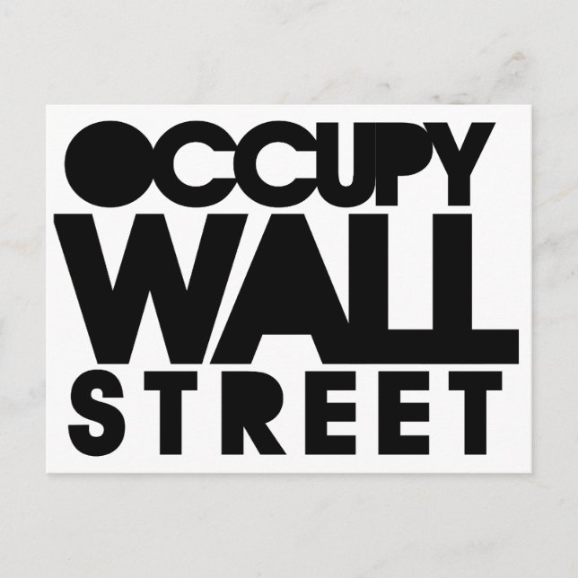 Cartão Postal Occupy Wall Street (Frente)