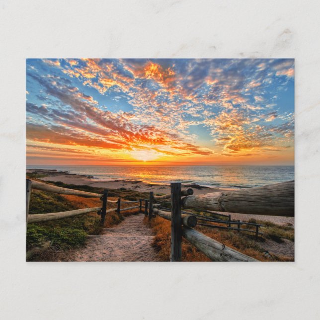 Cartão Postal Ocean Beach View Tropical Sunset Paradise Dream (Frente)