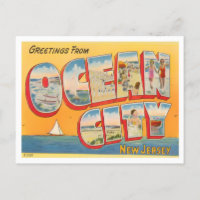 Ocean City, Cartão-postal de Nova Jersey Big Lette