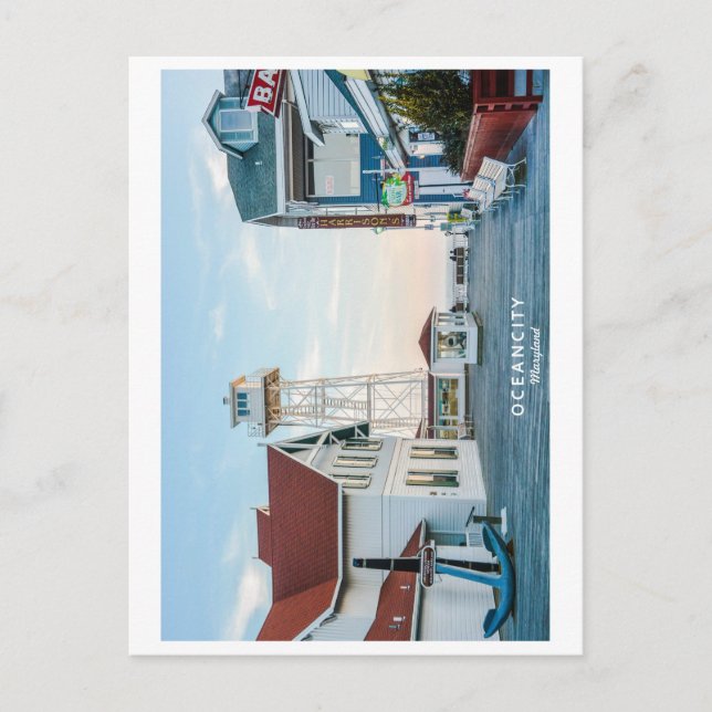 Cartão Postal Ocean City Maryland. (Frente)