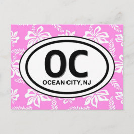 Cartão Postal Ocean City New Jersey ~ OC NJ Pink Beach
