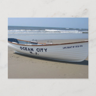 Cartão Postal Ocean City, NJ * Summer Fun * Shore Boat