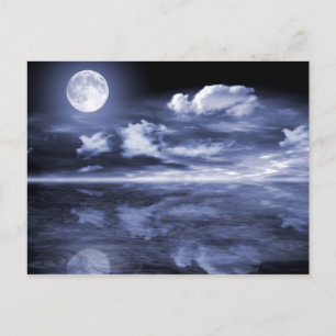 Cartão Postal Ocean Moon Reflection
