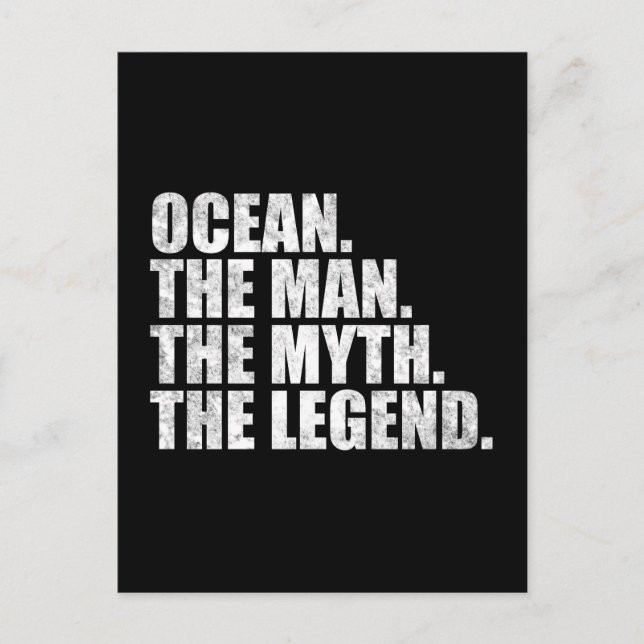 Cartão Postal Ocean name, Ocean The Man The Myth The Legend (Frente)