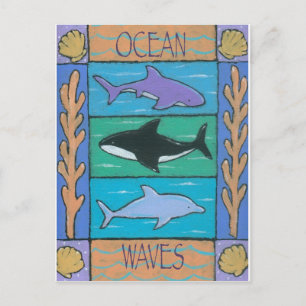 Cartão Postal ocean waves