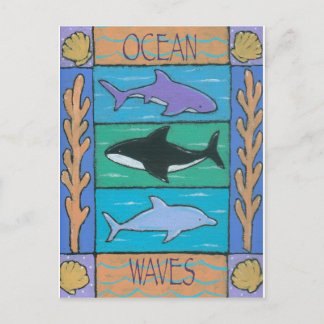 Cartão Postal ocean waves