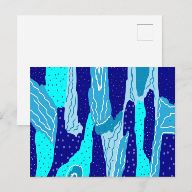 Cartão Postal Oceano Azul Icy (Frente/Verso)